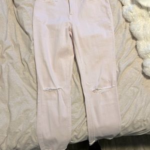 Lauren Conrad Skinny Ankle mid rise jeans PALE PINK size 10